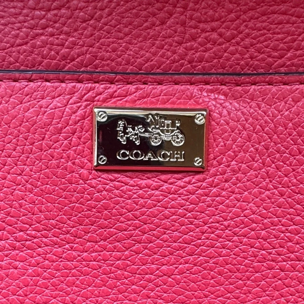 Coach Vibrant Coral/Pink Madison Crossbody Bag - Picture 3 of 8